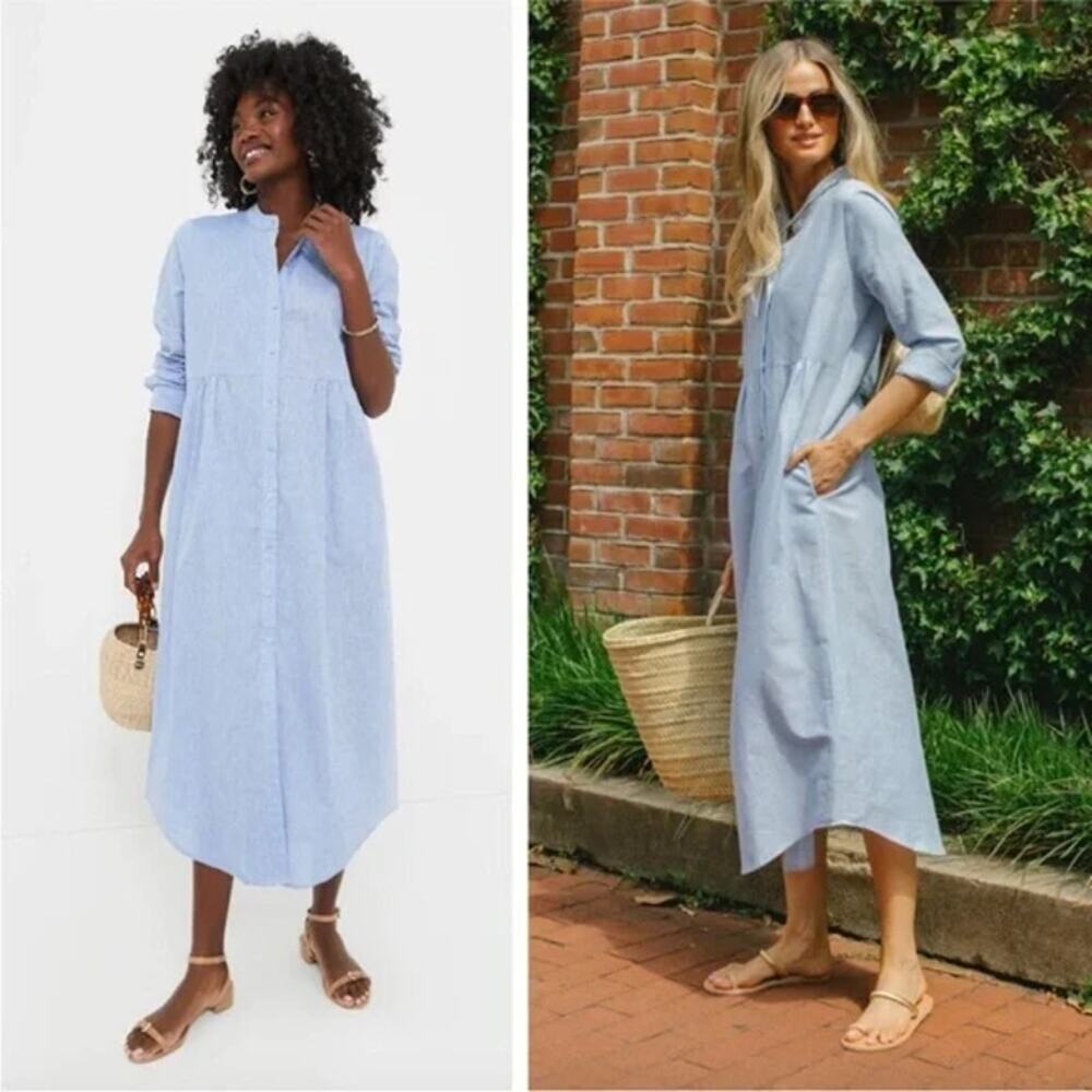 Tuckernuck Light Blue Midi Shirt Dress